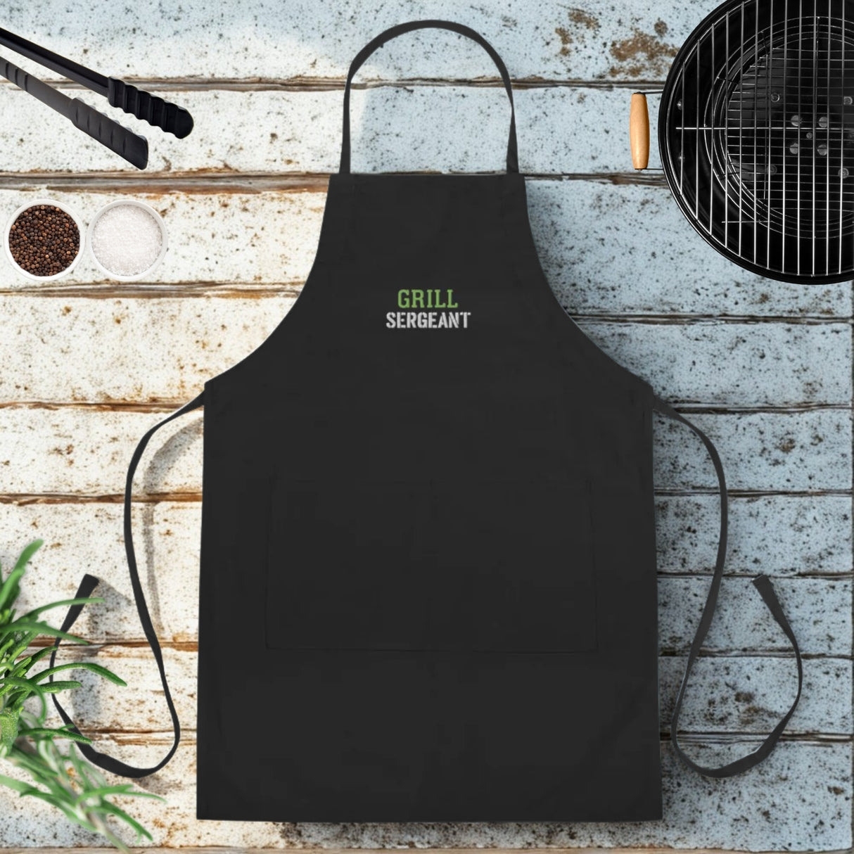 Grill Sergeant Apron flat lay