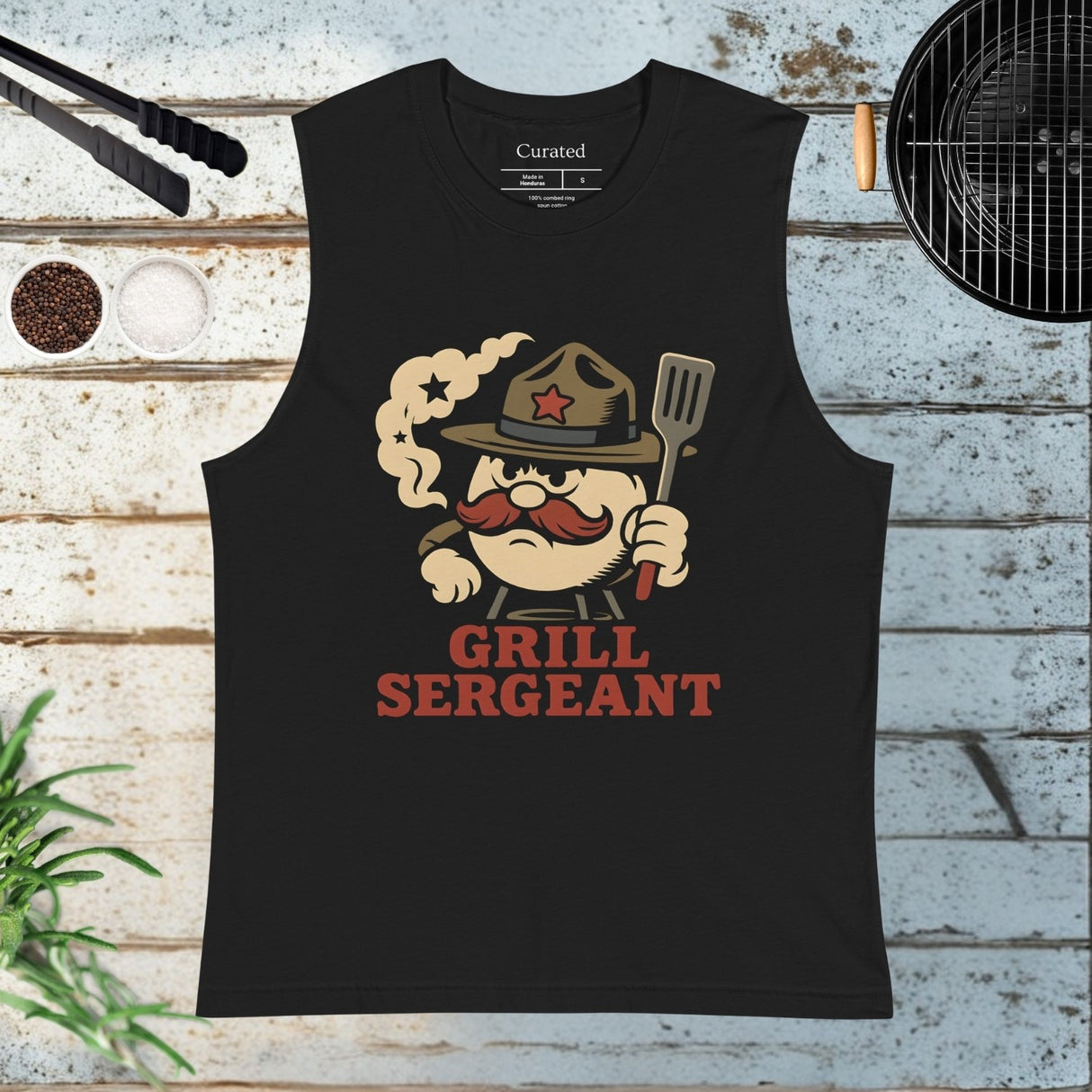 Grill Sergeant Black Muscle Tank – For the BBQ Boss