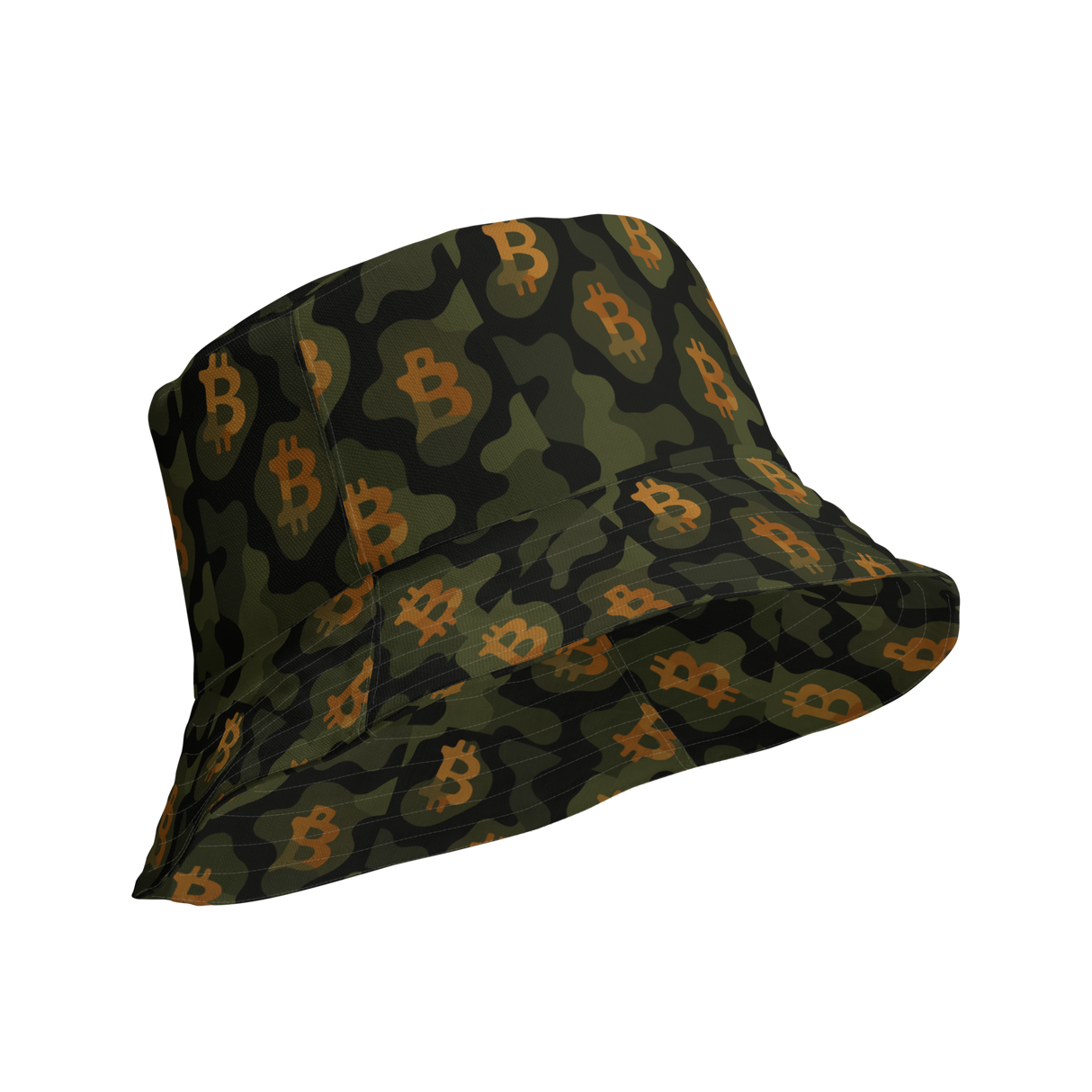 Bitcoin Camo Reversible Bucket Hat – For the Bitcoin Lover