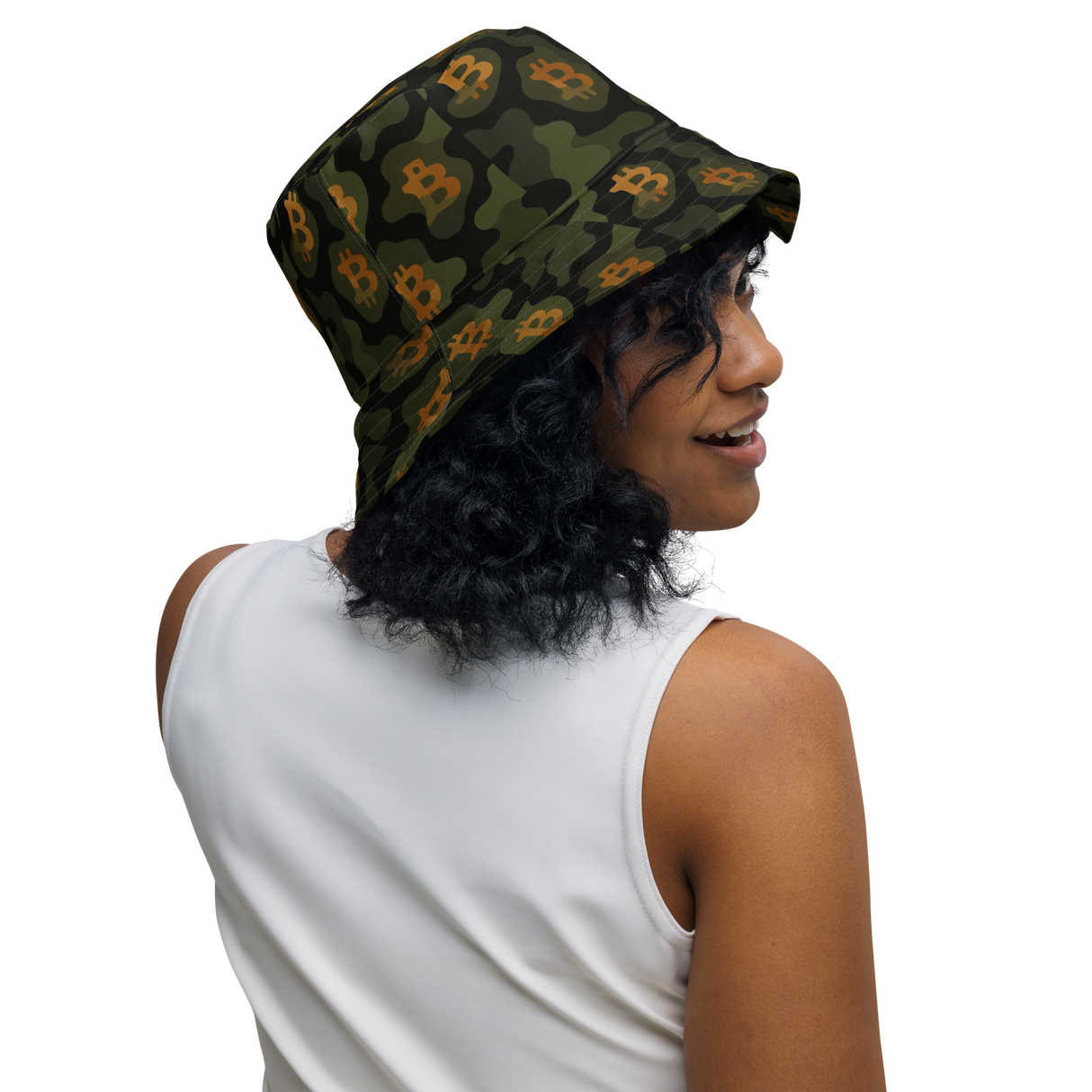 Bitcoin Camo Reversible Bucket Hat – For the Bitcoin Lover