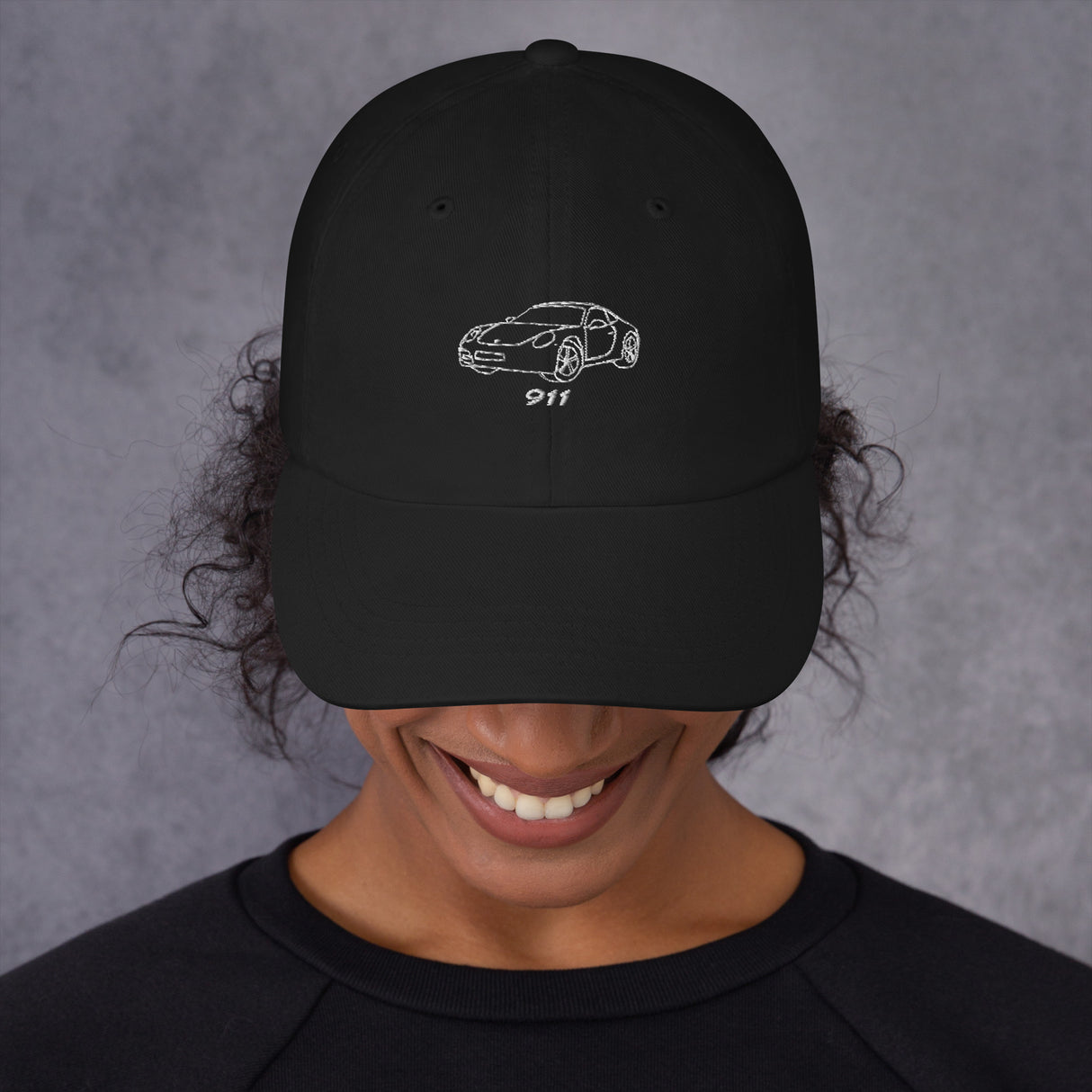Porsche Outline Embroidered Dad Hat – For the Sports Car Enthusiast