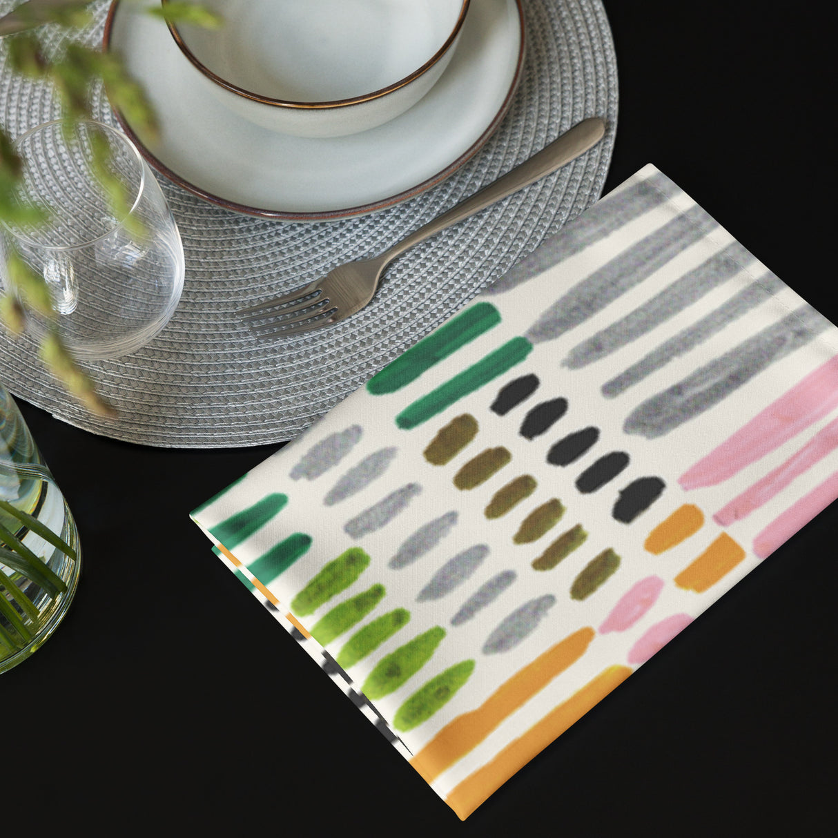 Brushstrokes & Balance Cloth Napkin Set – For the Entertainer