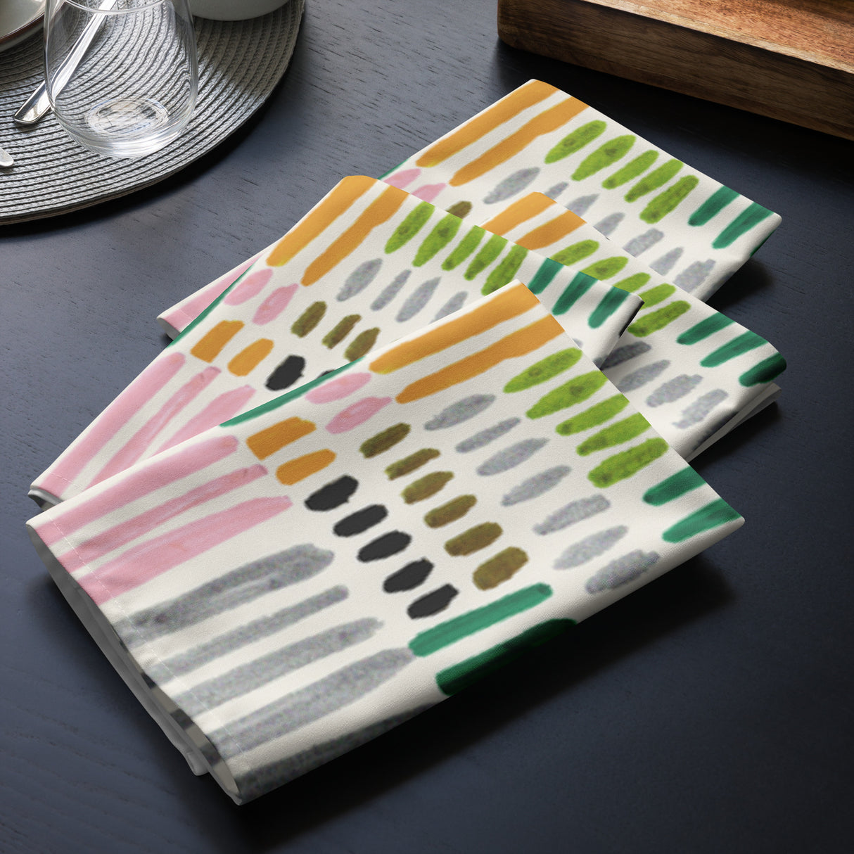 Brushstrokes & Balance Cloth Napkin Set – For the Entertainer