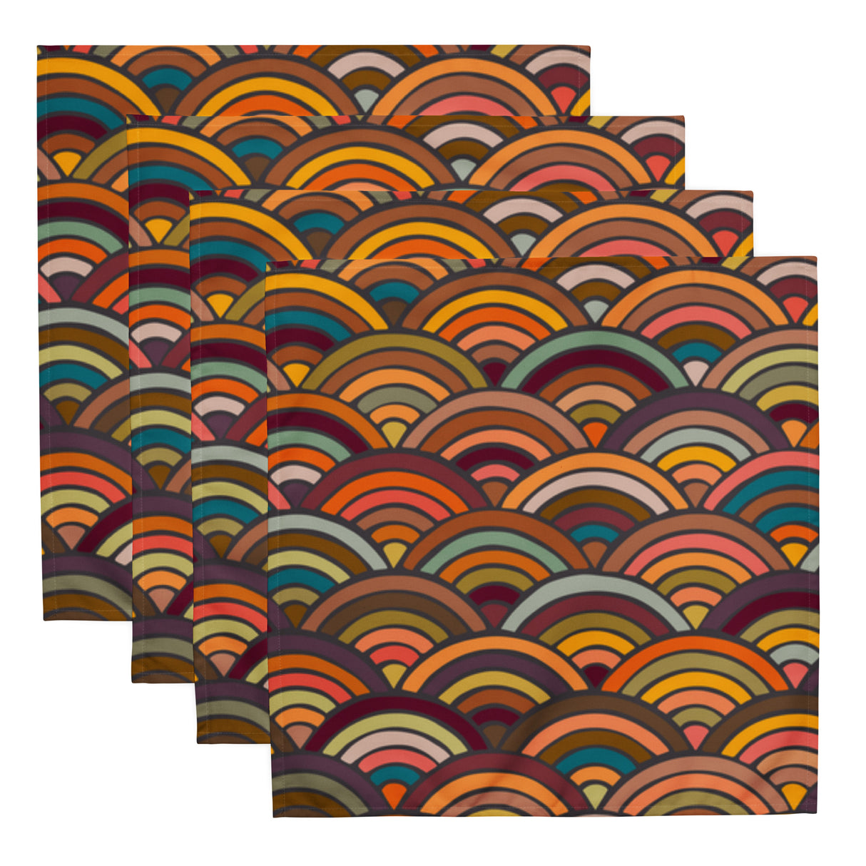 Retro Waves Cloth Napkin Set - Dining Edition