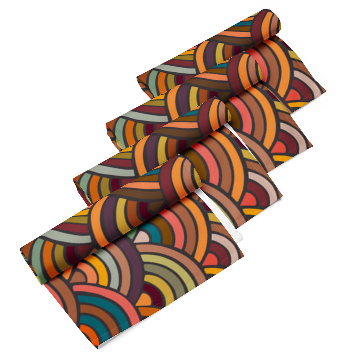 Retro Waves Cloth Napkin Set - Dining Edition