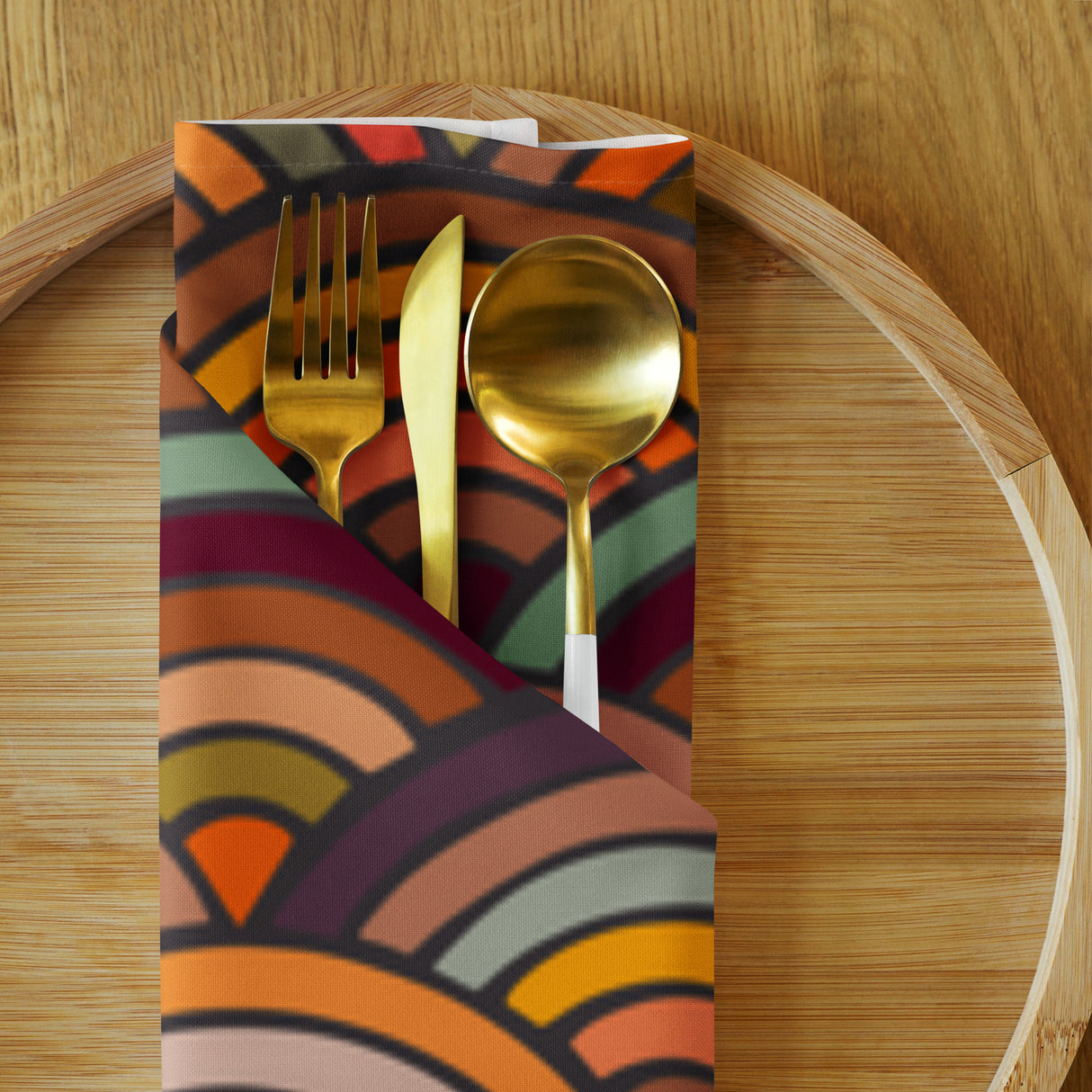 Retro Waves Cloth Napkin Set - Dining Edition