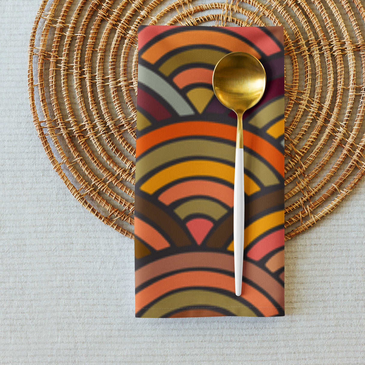 Retro Waves Cloth Napkin Set - Dining Edition