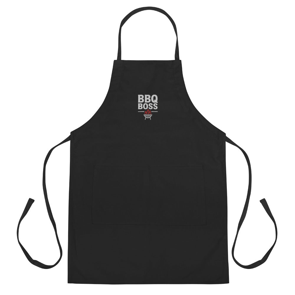 BBQ Boss Embroidered Apron Black Apron - For the BBQ Boss