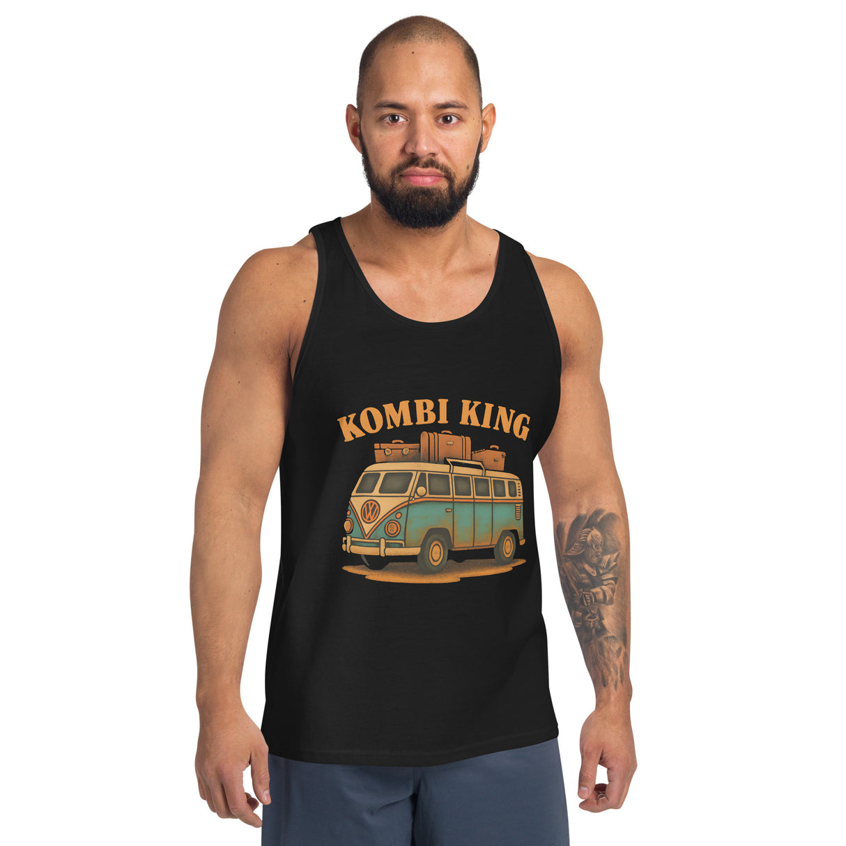 Kombi King Black Men's Tank – For the Vintage Van Lover
