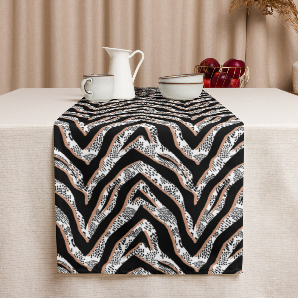 Savannah Stripes Table Runner - Luxe Dining Edition