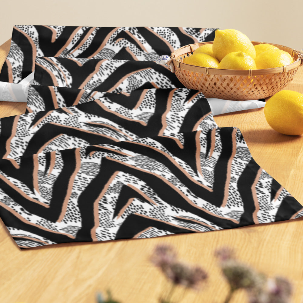 Savannah Stripes Table Runner - Luxe Dining Edition