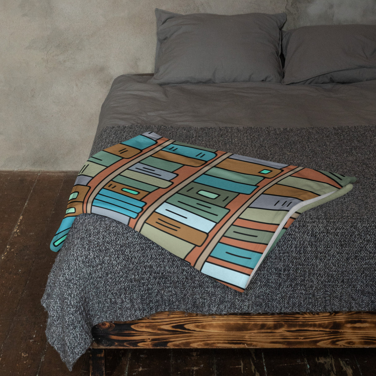 Book Lover’s Throw Blanket – Cozy Home Library Edition