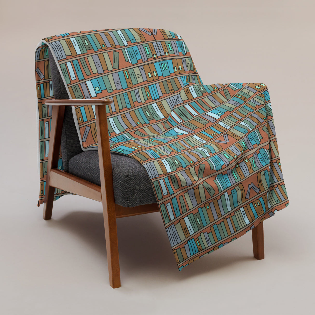 Book Lover’s Throw Blanket – Cozy Home Library Edition