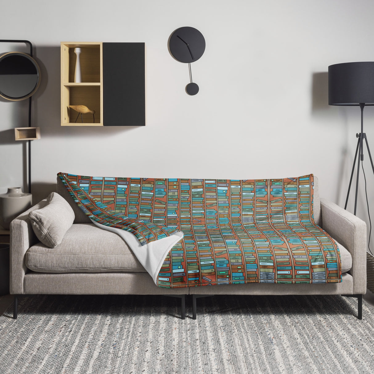 Book Lover’s Throw Blanket – Cozy Home Library Edition