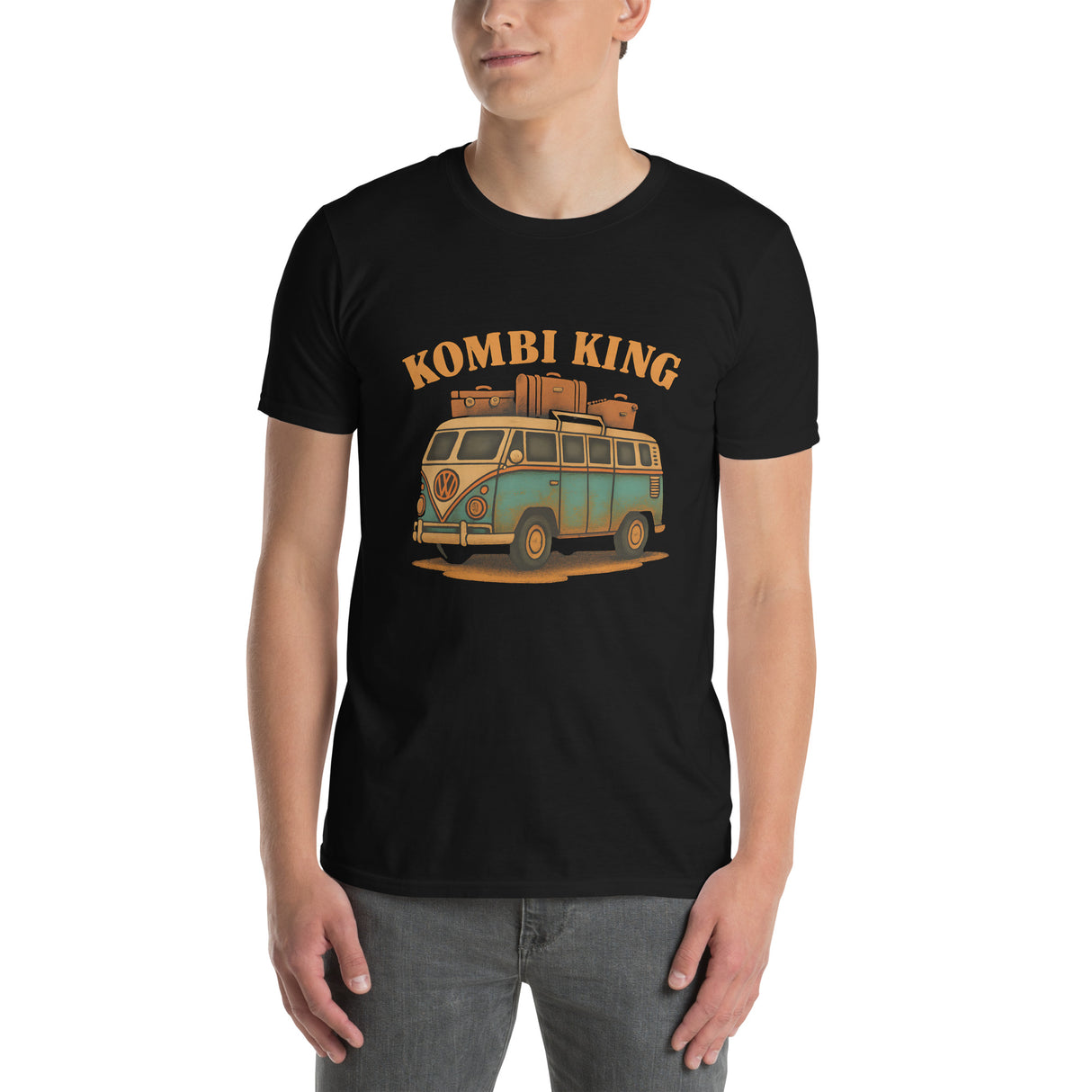 Kombi King Unisex Black T-Shirt – For the Vintage Van Lover