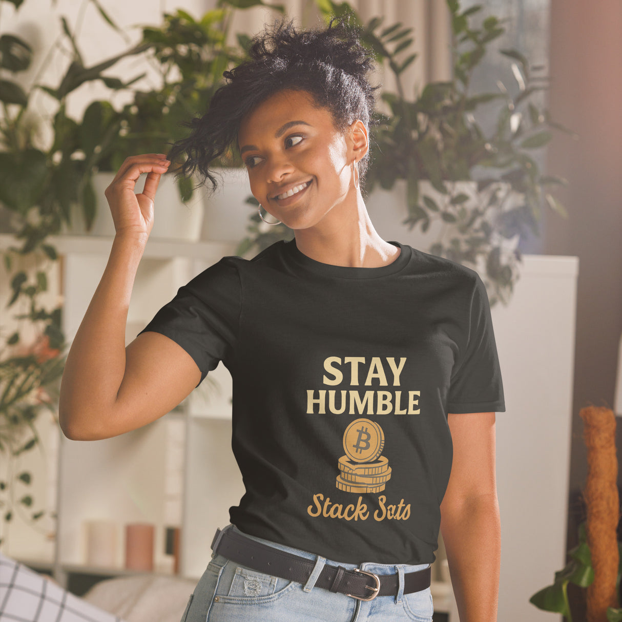 Stay Humble, Unisex Black T-Shirt - For the Bitcoin Lover