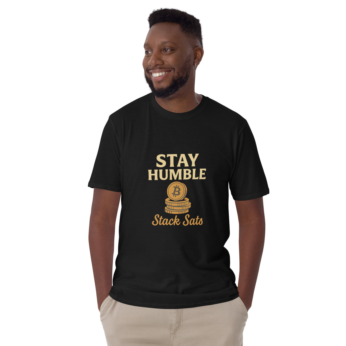 Stay Humble, Unisex Black T-Shirt - For the Bitcoin Lover