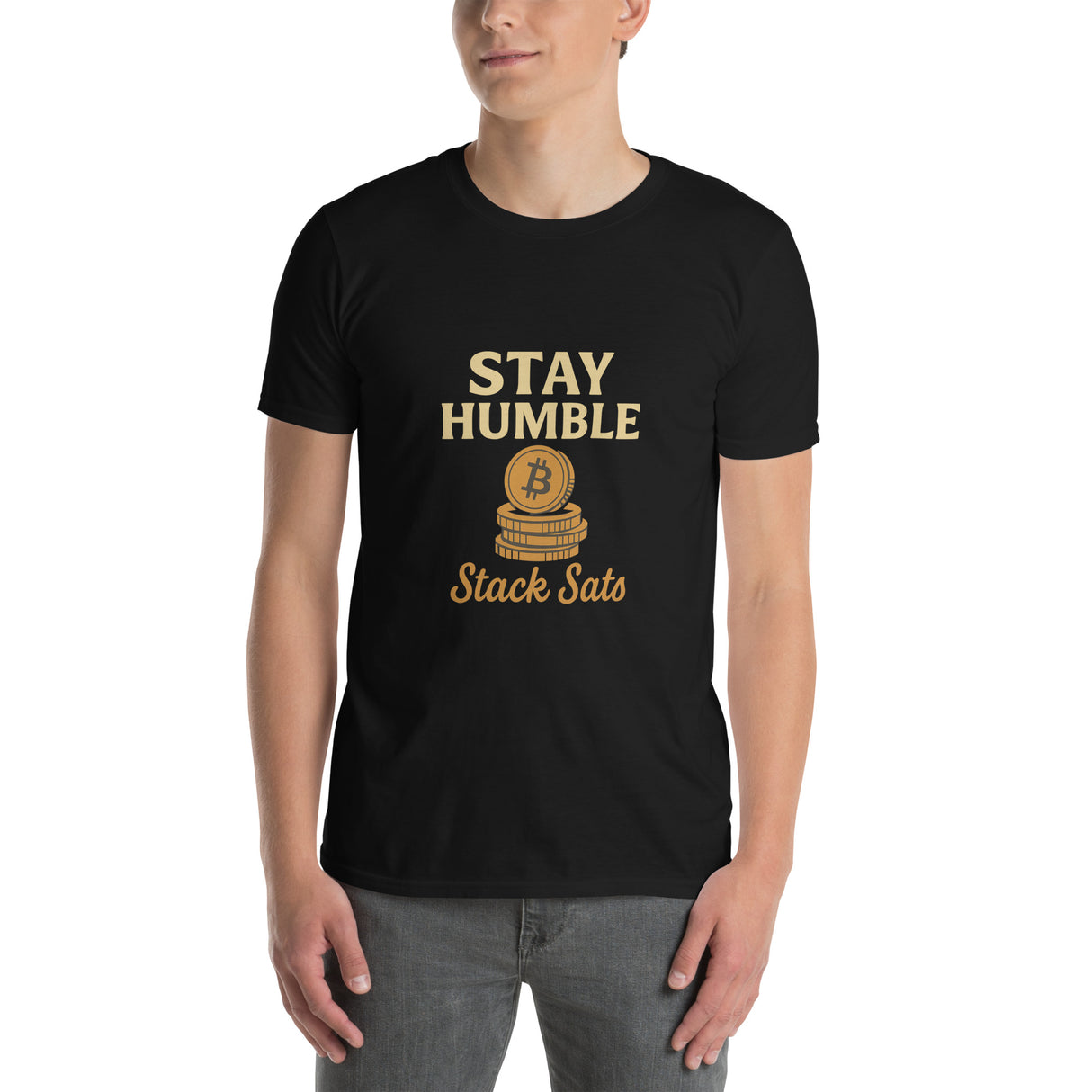Stay Humble, Unisex Black T-Shirt - For the Bitcoin Lover