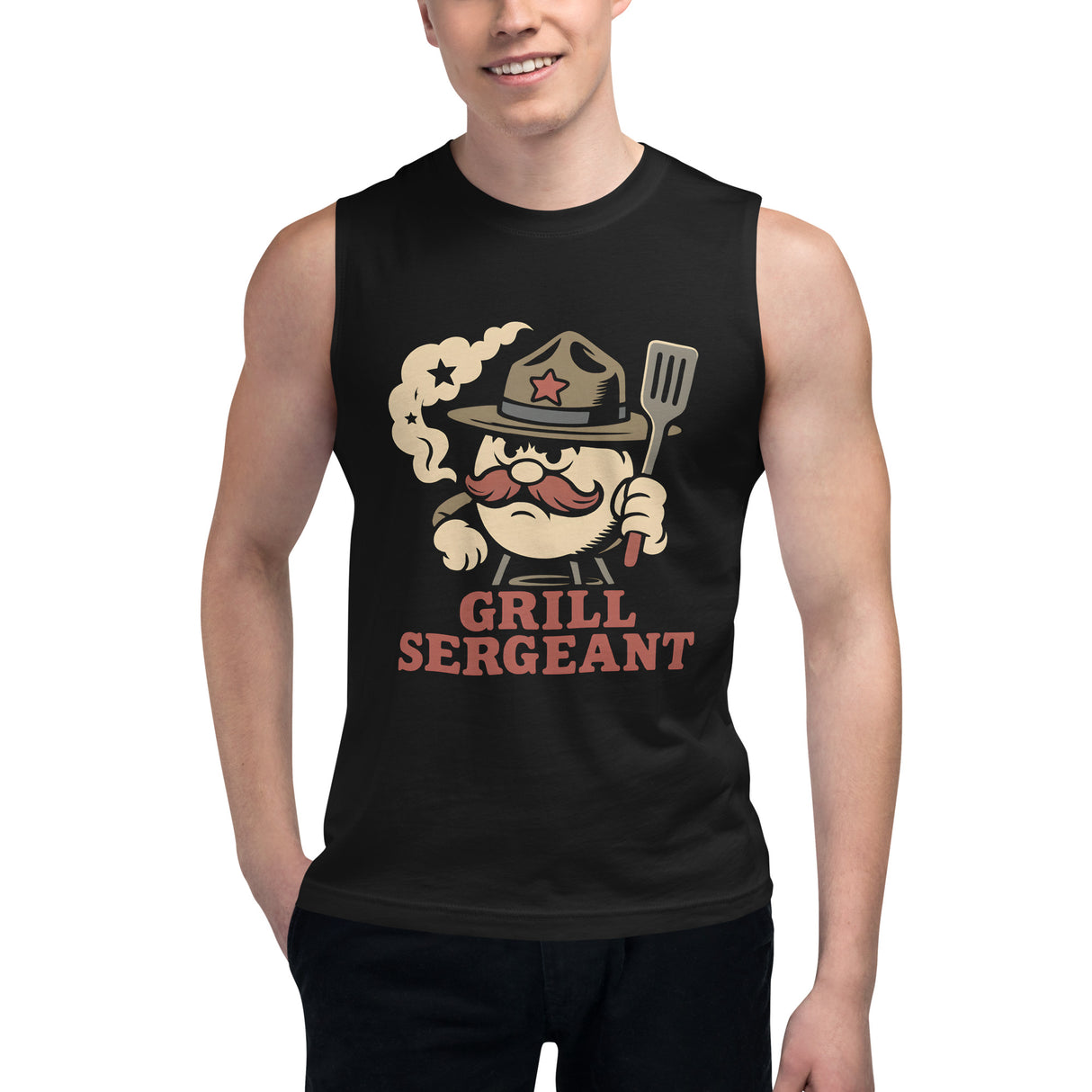 Grill Sergeant Black Muscle Tank – For the BBQ Boss