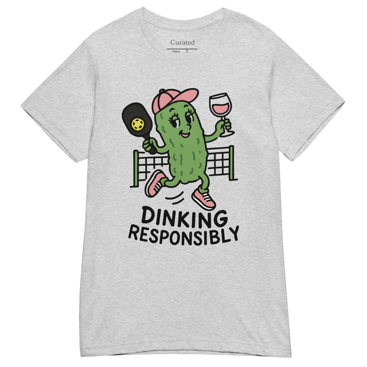 Dinking Responsibly Women's Basic Softstyle White T-Shirt - For the Pickleball Lover