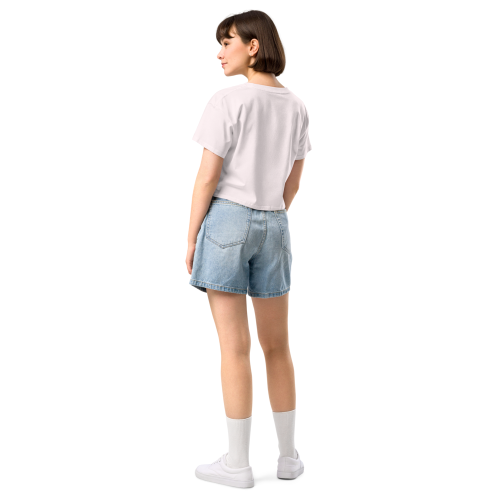 Hot Flushes, Cold Drinks Women's Pink Crop Top - For the Midlife Warrior