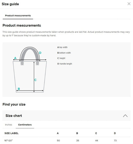 Measurement guide for a handbag with labeled dimensions on a white background