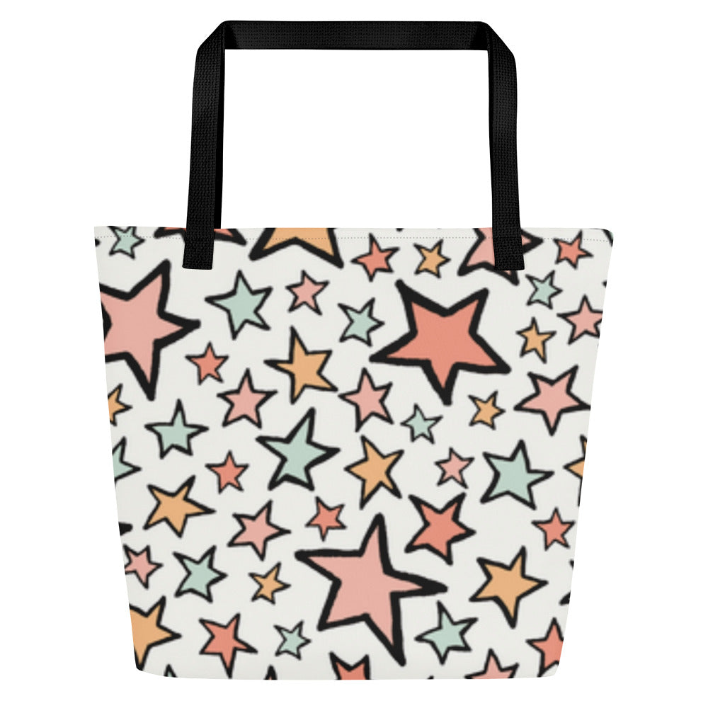 Starry Style XL Tote Bag - Oversized Playful Print Tote