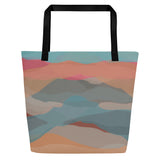Painted Horizons XL Tote Bag - Oversized Art Print Tote