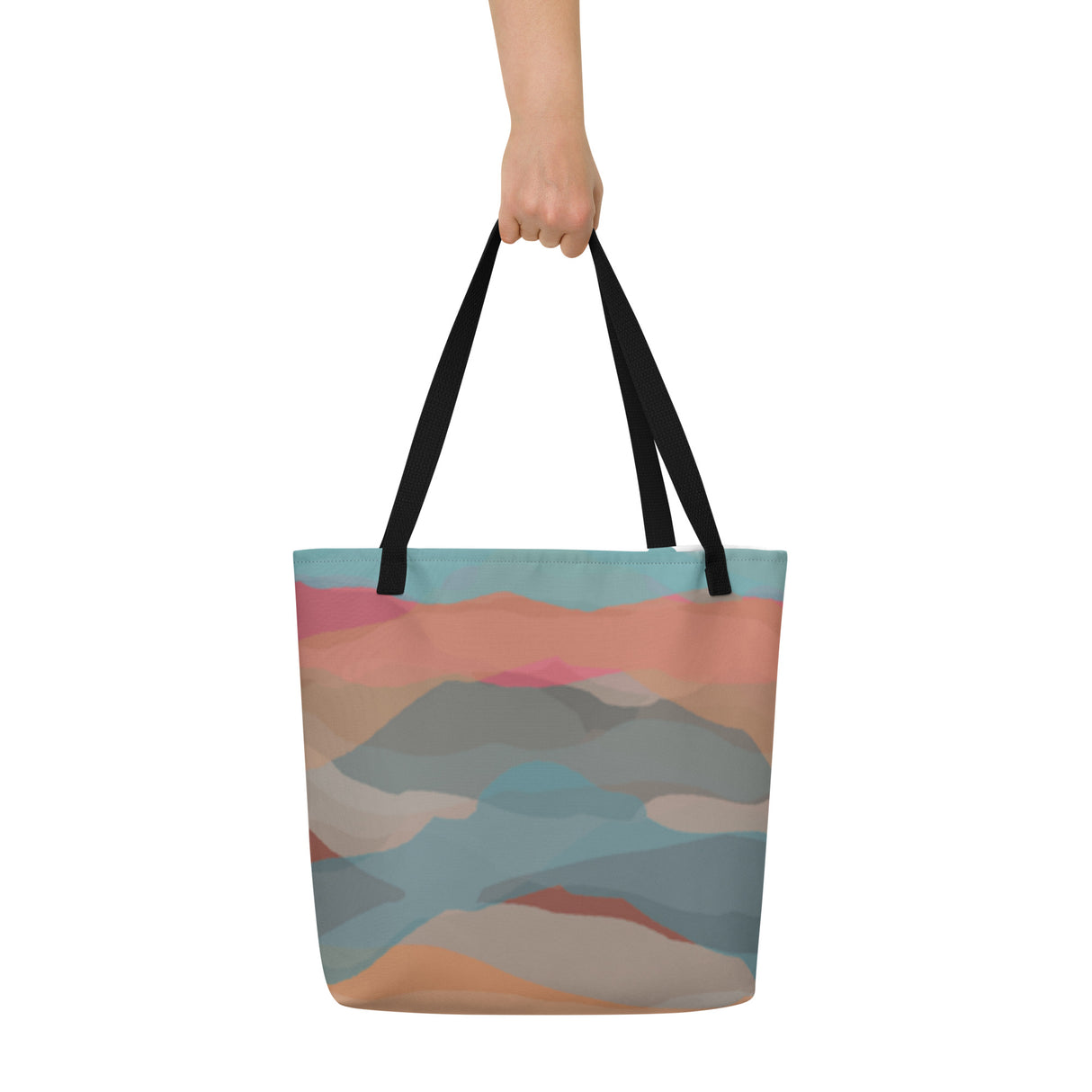 Painted Horizons XL Tote Bag - Oversized Art Print Tote