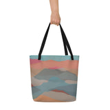 Painted Horizons XL Tote Bag - Oversized Art Print Tote