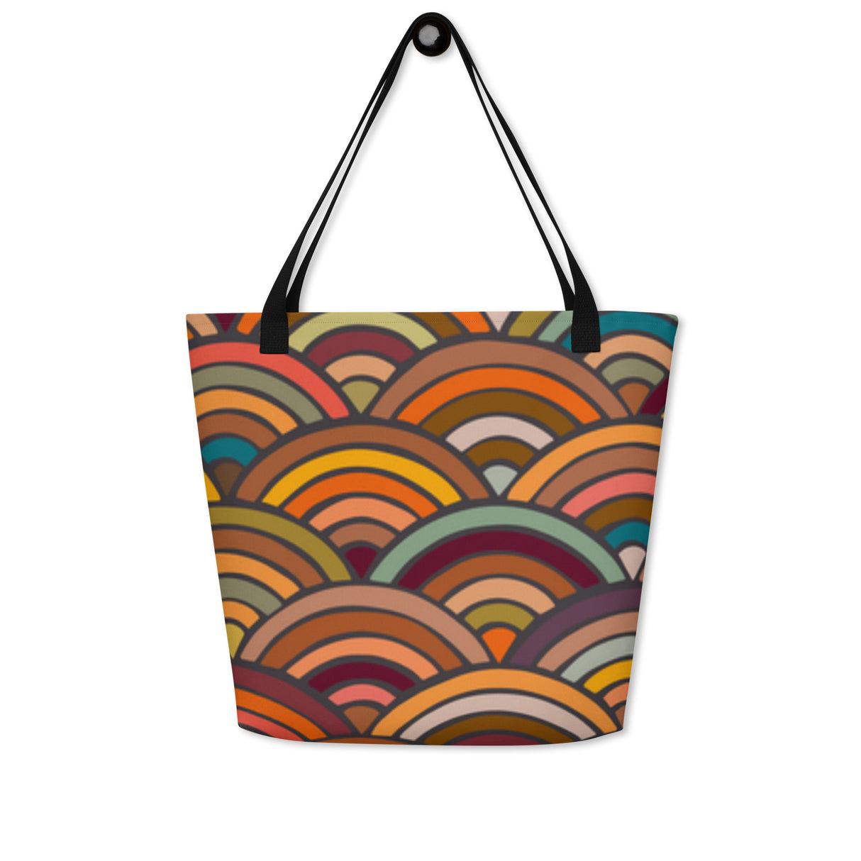 Retro Waves XL Tote Bag – Oversized Statement Tote