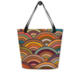 Retro Waves XL Tote Bag – Oversized Statement Tote
