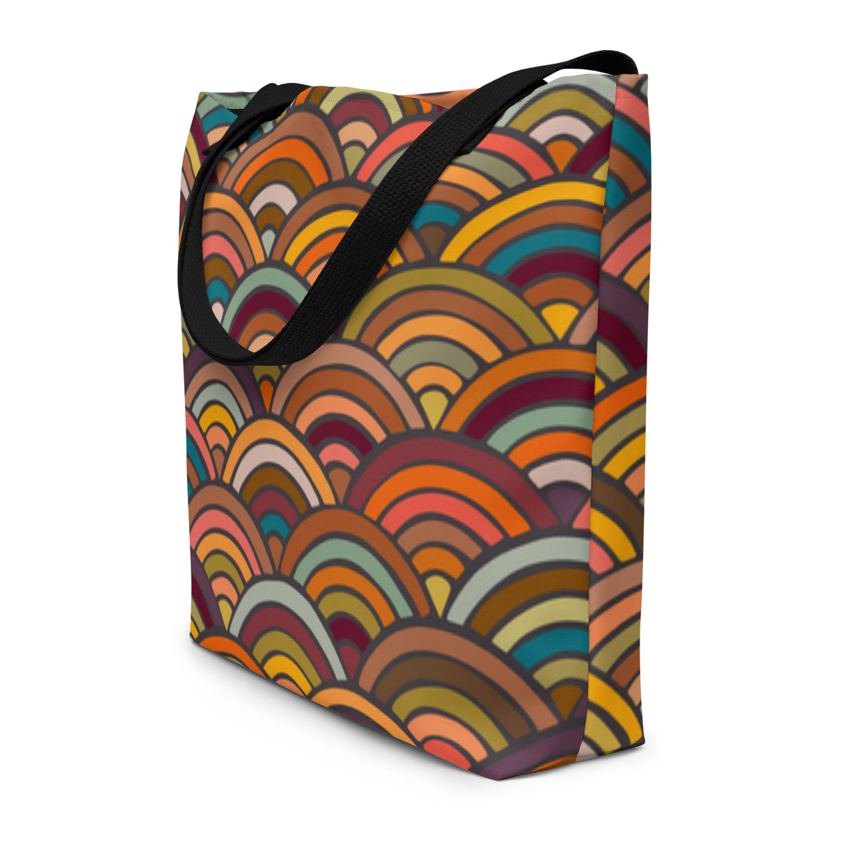 Retro Waves XL Tote Bag – Oversized Statement Tote