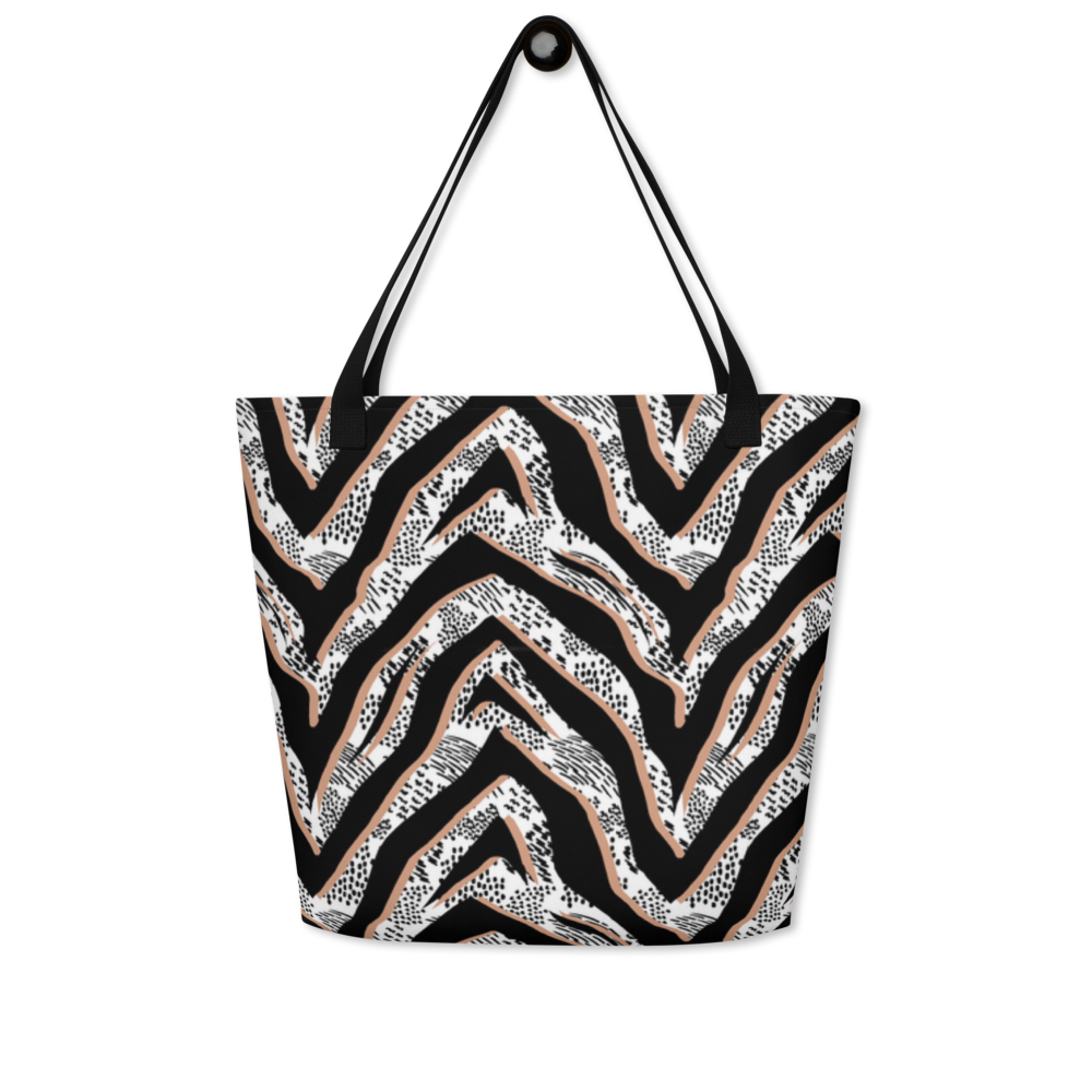 Savannah Stripes XL Tote Bag – Oversized Bold Print Tote