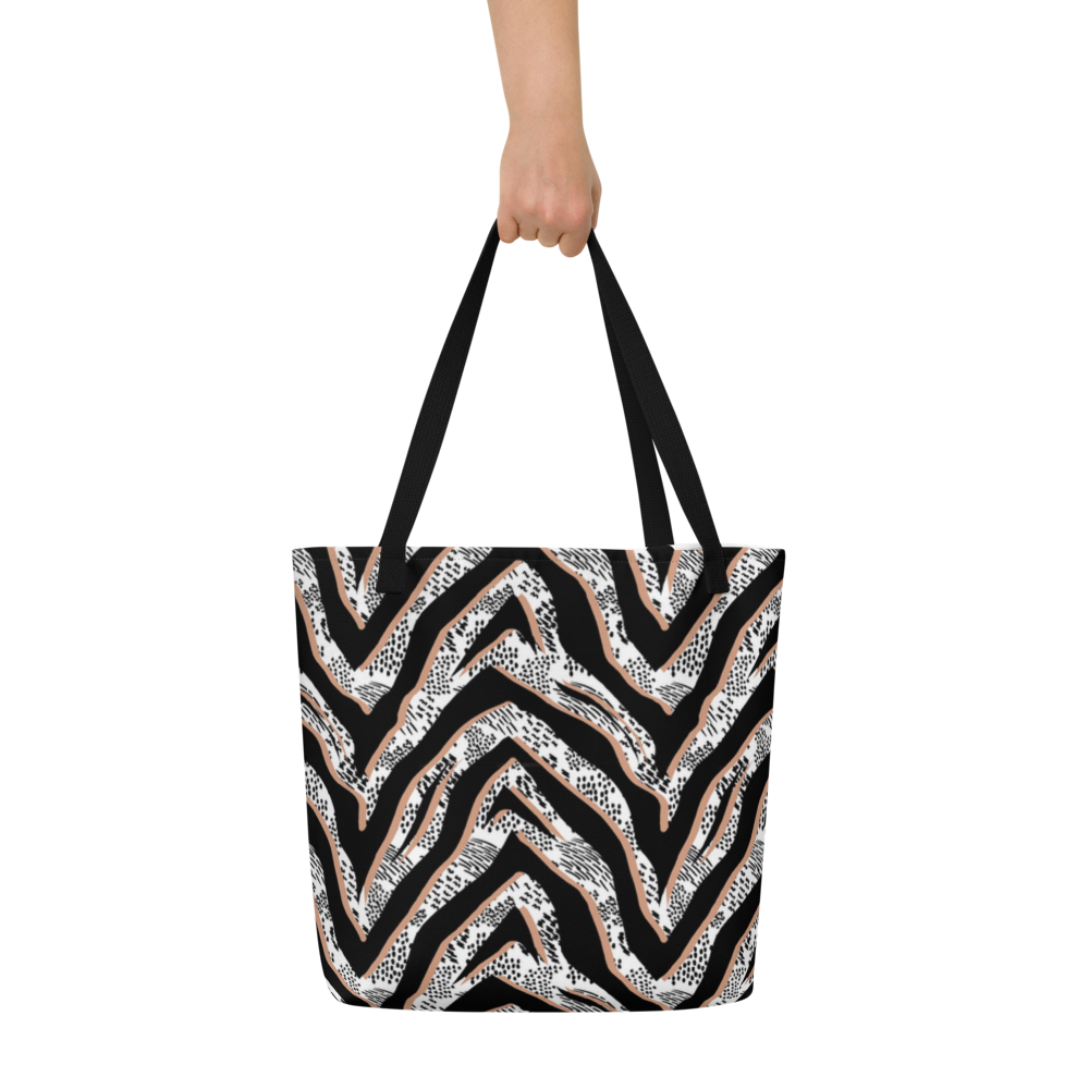 Savannah Stripes XL Tote Bag – Oversized Bold Print Tote