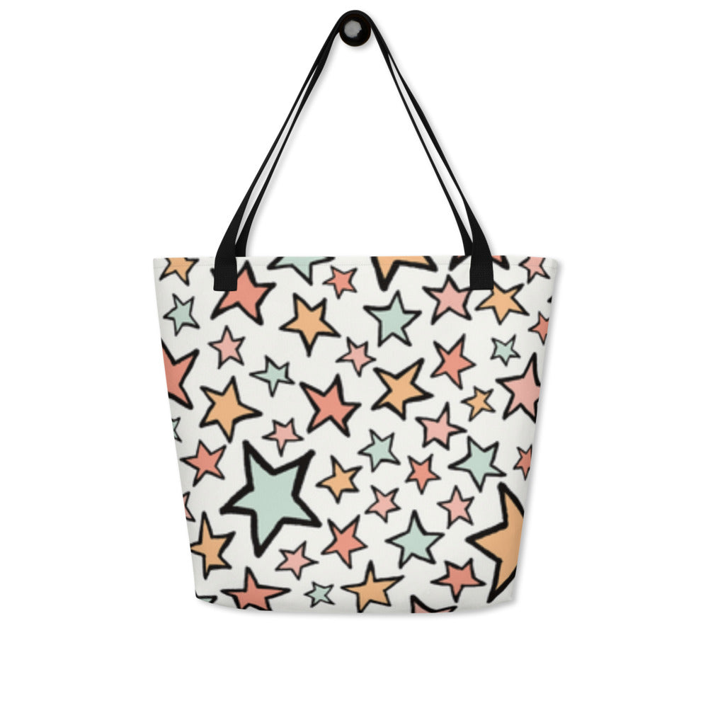 Starry Style XL Tote Bag - Oversized Playful Print Tote