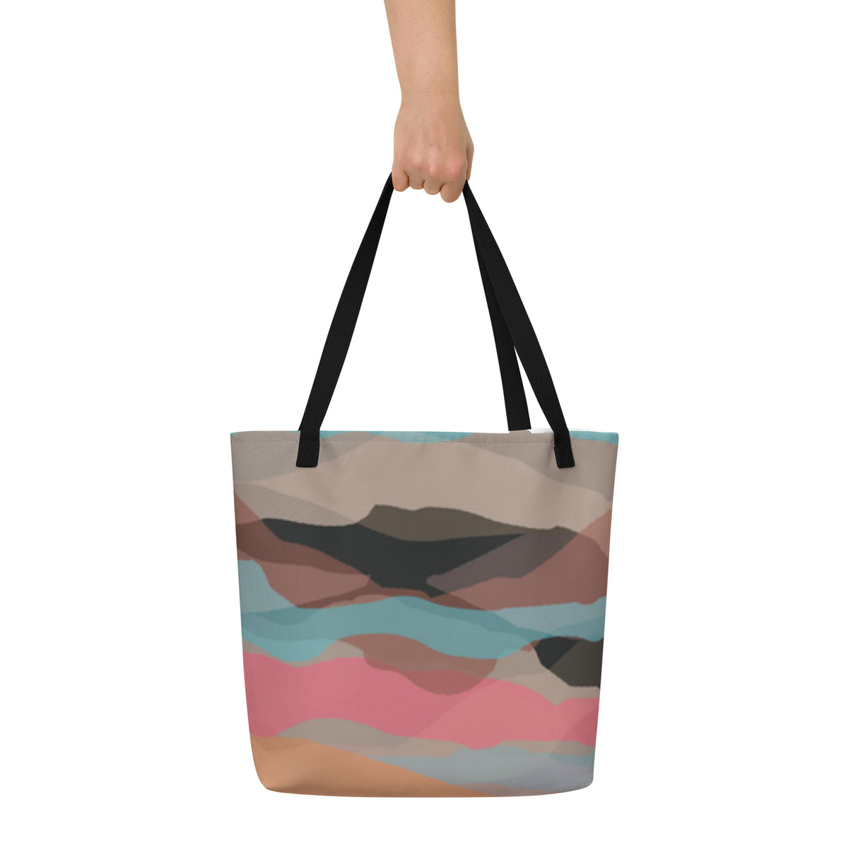 Painted Horizons XL Tote Bag - Oversized Art Print Tote