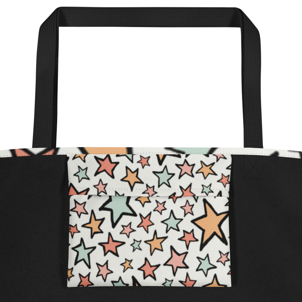 Starry Style XL Tote Bag - Oversized Playful Print Tote