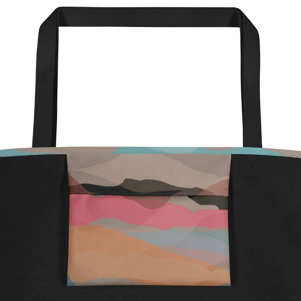 Painted Horizons XL Tote Bag - Oversized Art Print Tote