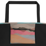 Painted Horizons XL Tote Bag - Oversized Art Print Tote