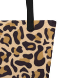 Leopard Print XL Tote with Inside Pocket - For the Design Lover