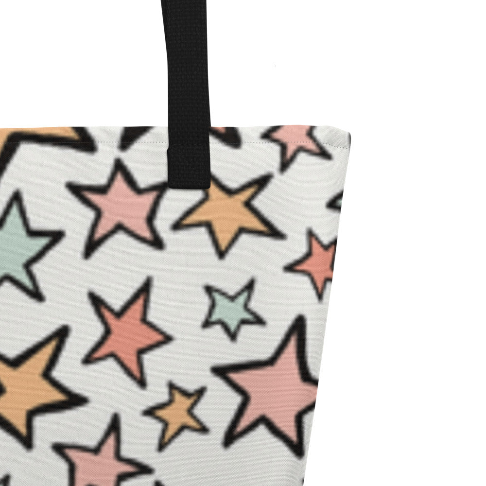 Starry Style XL Tote Bag - Oversized Playful Print Tote
