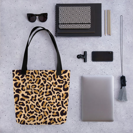 Product mockup of Wild Side Leopard Print Tote