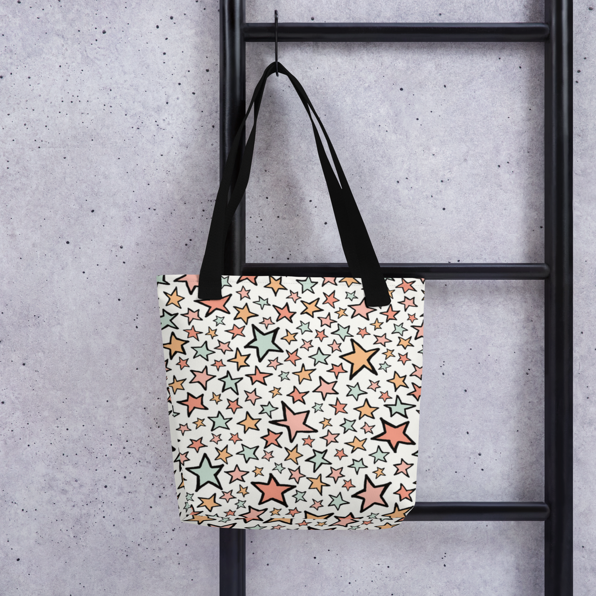 Starry Style Tote Bag – Everyday Playful Print Tote