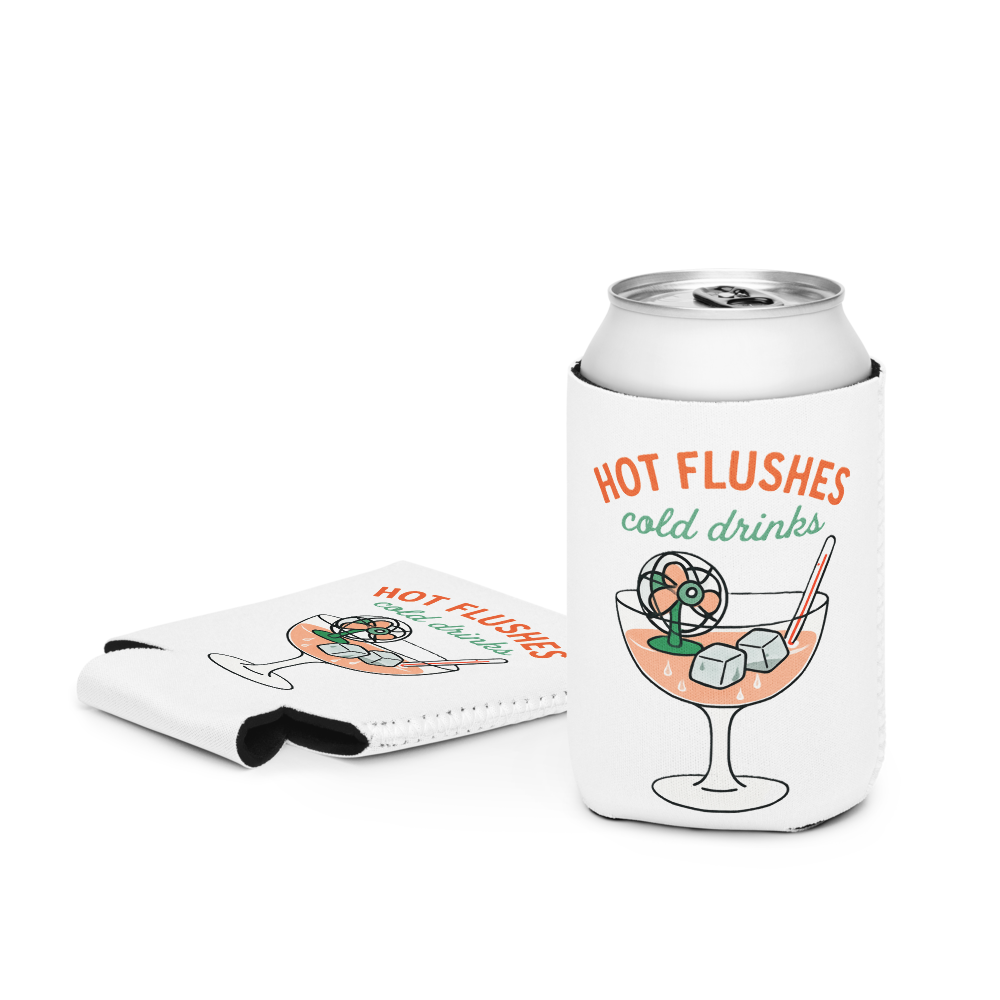 Hot Flushes, Cold Drinks Can Cooler - For the Menopause Warrior