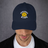 Pickleball King Embroidered Navy Classic Dad Cap - For the Pickleball Lover