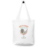 Hot Flushes, Cold Drinks Double Sided Cotton Tote Bag - For the Menopause Warrior