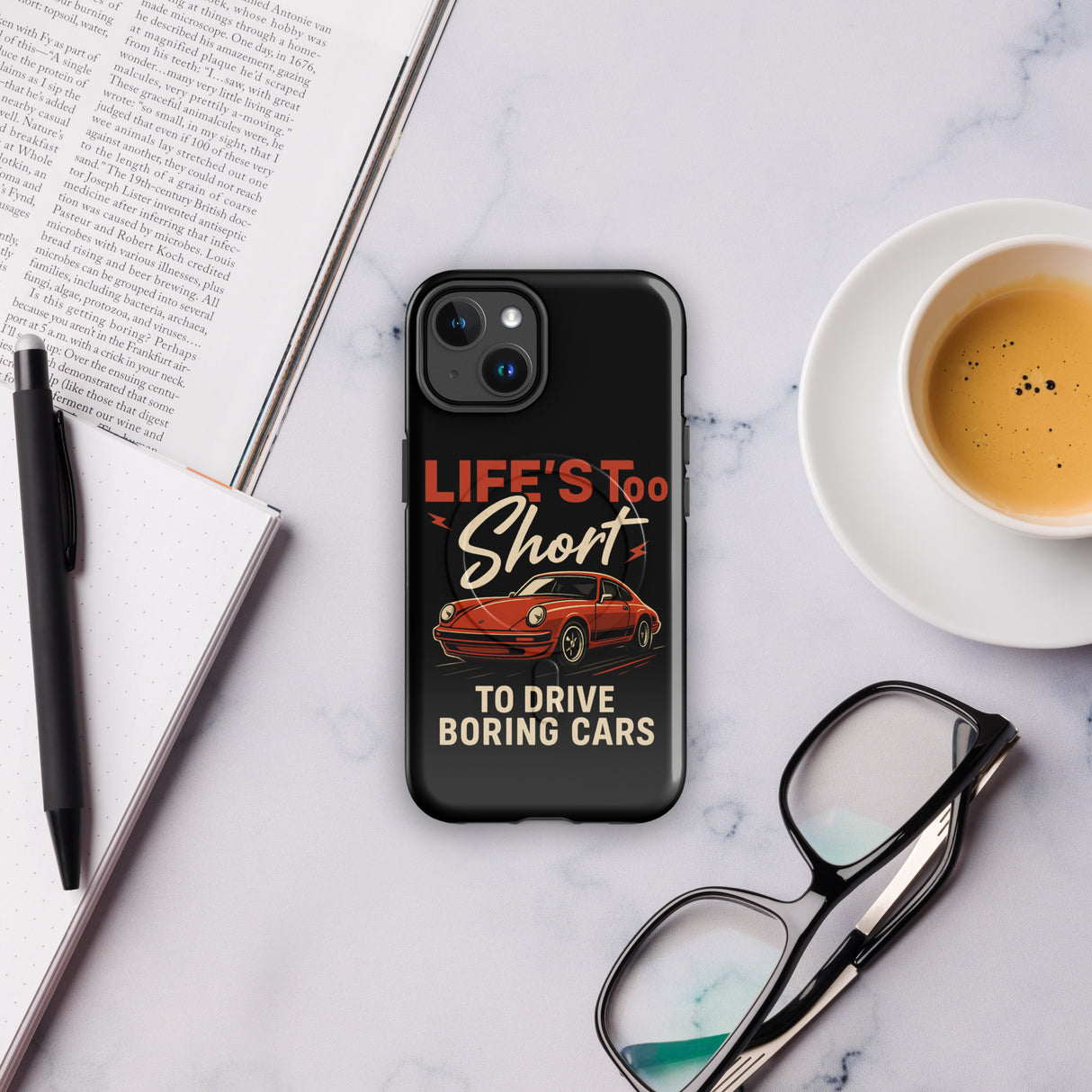 Life’s Too Short to Drive Boring Cars Porsche 911 MagSafe® Phone Case – For the Car Enthusiast