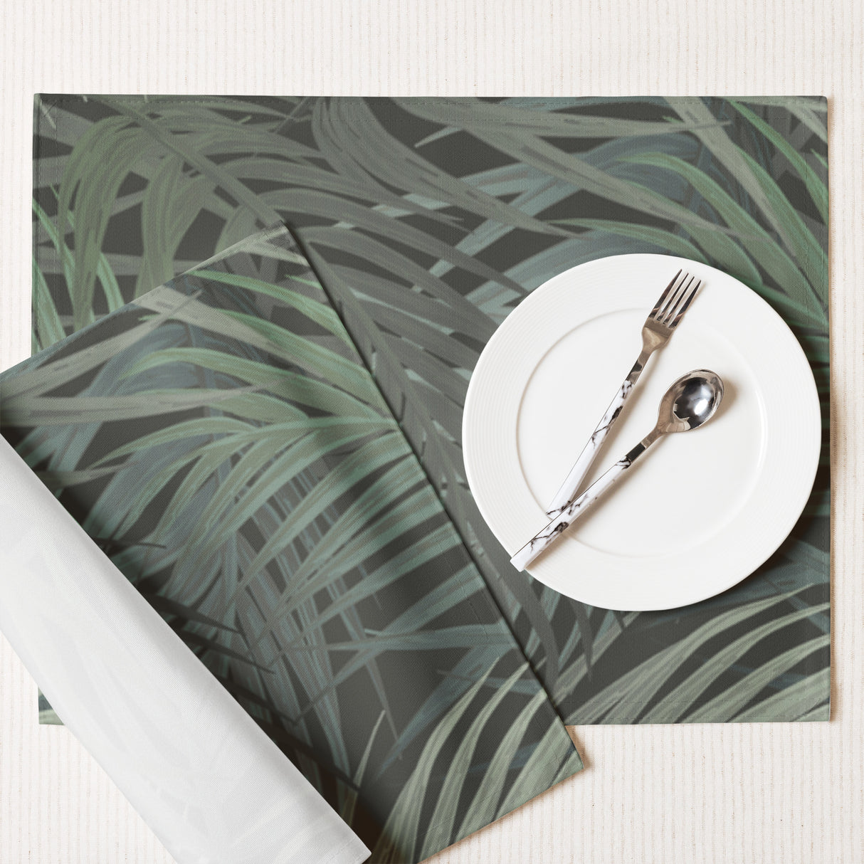 set of 4 placemats with tropical motif