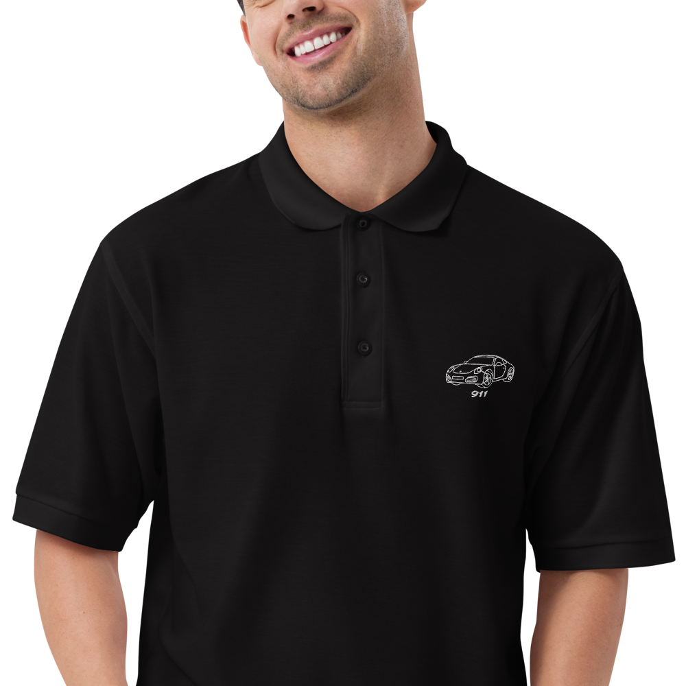 Porsche Outline Embroidered Polo – For the Porsche Lover